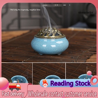 NZS_Vintage Ceramic Incense Burner Holder Meditation Buddhist Zen Censer Home Decor