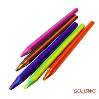 GOLJSWC 5.6mmX90mm Magic Arco Iris Lápiz Plomo Arte Boceto Dibujo Color Escuela Suministros De Oficina