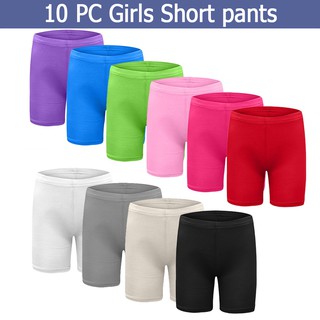 10PC/10Color niñas verano pantalones cortos transpirables y seguros pantalones
