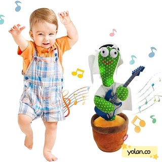 YOLAN Lindo Canto Baile Cactus Juguete Bebés Imitando Repetir Hablar Regalo Electrónico Divertido Niños Peluche