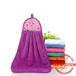 coral terciopelo suministros de baño suave toalla absorbente accesorios de cocina colgando tela n7m9