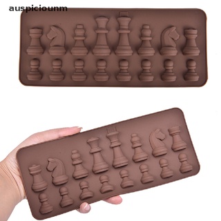 (auspiciounm) 1 pza moldes de silicona para chocolate de ajedrez/decoración de pasteles/utensilios de cocina a la venta