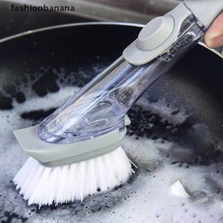 Fashionbanana: cepillo de limpieza de cocina con mango largo 2 en 1, herramientas de limpieza calientes