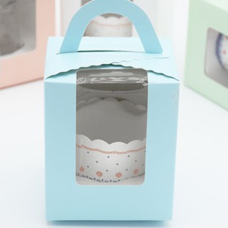 Contenedor transparente Favor de boda portátil Cupcake caramelo regalo caja de tarta (5)