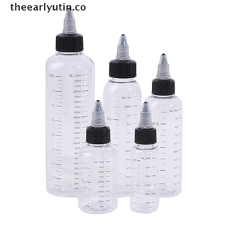 yutin 30ml-250ml plástico pet capacidad líquida gotero botellas pigmento tinta contenedores.