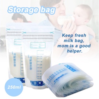 Bolsas de almacenamiento de leche materna para niños preestáticos para leche materna 250ml