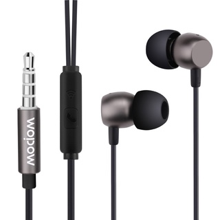 wopow auriculares in-ear 3.5mm 1.2m control con cable auriculares deportivos con micrófono