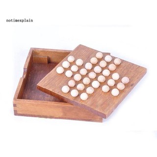 Nombre madera Solitaire juego de mesa de ajedrez juguete de inteligencia clásica para niños adultos (3)