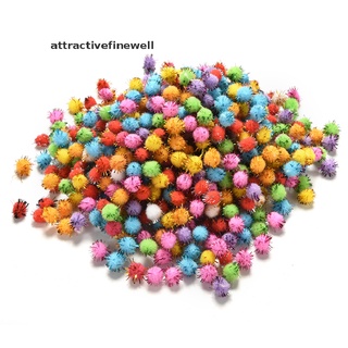 [attractivefinewell] 1000 piezas de 10 mm de color mixto esponjoso diy suave pom poms para niños manualidades en forma redonda