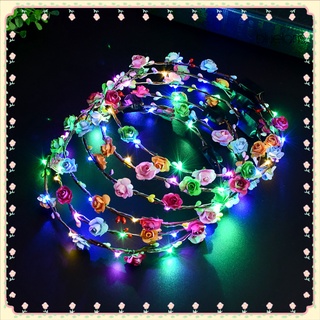 Bluelans luz LED guirnalda niñas mujeres fiesta de cumpleaños concierto diadema accesorios para el cabello