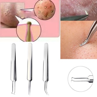 [wa] Pinzas de acero inoxidable curvadas para espinillas/removedor de acné/herramienta de aguja (1)
