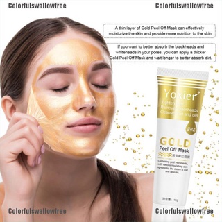 Colorfulswallowfree oro colágeno Peel Off máscara eliminar puntos negros acné antiarrugas elevación BELLE