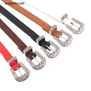 (waterheadr) señoras mujeres boho vintage cinturón hebilla cinturón mujer delgado estrecho cuero cinturones en venta