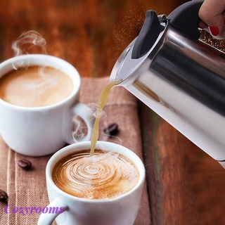 (accesorios de vehículos) gran vientre estufa superior mocha cafetera moka filtro de acero inoxidable italiano espresso cafetera percolador herramienta
