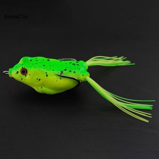 <koreachic> 5 unids/Set 6cm señuelo realista Artificial en forma de rana cebo para peces (9)
