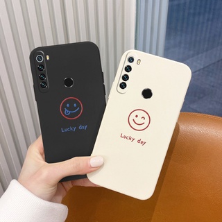 Funda de Sonríe Con Confianza Silicona liquida Caja Del Teléfono para Xiaomi Redmi Note 8 7 Pro 8Pro 7Pro Anti-caída Cámara Protección de la Lente Contraportada Blanda