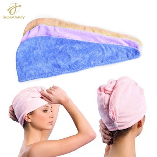 Gorro de secado para el cabello/soporte de cola de caballo para mujer/toalla de microfibra absorbente de agua