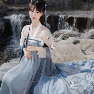 [liquidación De bajo precio] vestido de estilo antiguo de las mujeres de Hanfu Qixiong Ru falda mejora diario fresco elegante traje de estudiantes diario bordado Hanfu (8)