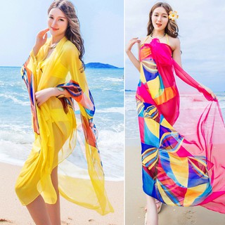 bufanda mujer playa sarongs verano gasa bufandas diseño geométrico