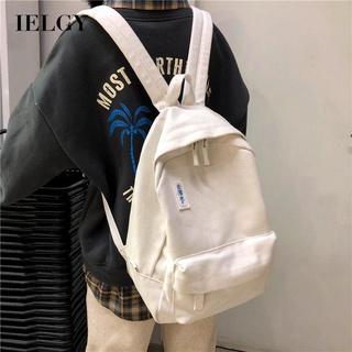 Ielgy Harajuku mochila escolar ulzzang simple y versátil mochila de lona mujer