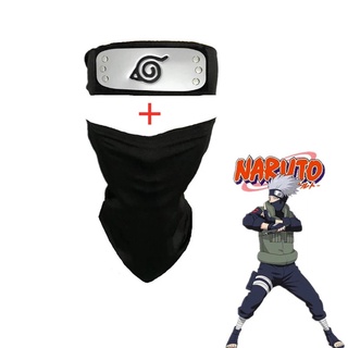 Naruto Cosplay Kakashi Headband Máscara Anime Ninja Luvas Acessórios Arma Halloween Costume Adereços Chapéu