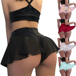 Flash Shorts para las mujeres 2021 verano de cintura alta poste de baile volantes pantalones calientes Mini apretado Bikini pantalones cortos (1)
