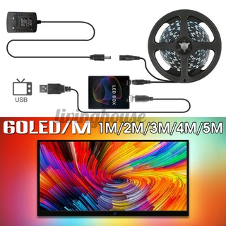 ready stock 5V USB Back Light RGB 5050 60LED/M 1M/2M/3M/4M/5M Dream Color LED Light Strips (2)