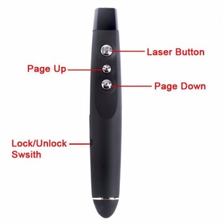 Venta al por mayor PP-1000 - puntero inalámbrico USB de alta calidad presentador de oficina con Control remoto láser RF pluma - caja (6)