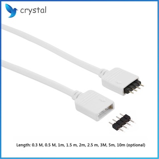 Crystal 4Pin LED tira de luz Cable de extensión RGB 5050 3528 conector de iluminación Cable de alambre