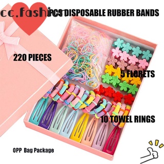 Cc 220 pzas/Set con bolsa Bb De color dulce para niñas elásticas para niños/clip para el cabello