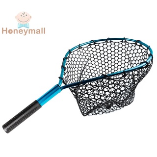 Honeymall bolsa de red de pesca portátil redes de aterrizaje trampa para pesca con mosca malla Tackles herramienta