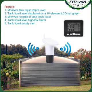 Ultrasonic Water Tank Level Meter Gauge Monitor Liquid Depth Sensor Alarm