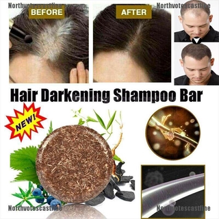 Northvotescastine Shampoo/Barra De escurecimiento para el cabello 100% Natural/cuidado De reparación