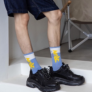 Daron calcetines deportivos Hip Hop Skate Tarja sport letras impresas calcetines Tubo De medio/Multicolor (8)