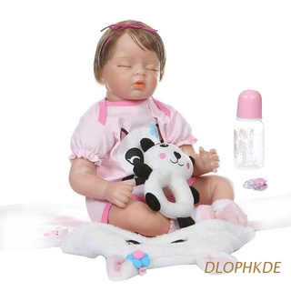 dlophkde 55 cm realista reborn muñeca de silicona suave vinilo recién nacido bebés niña realista juguete hecho a mano niños regalo de cumpleaños