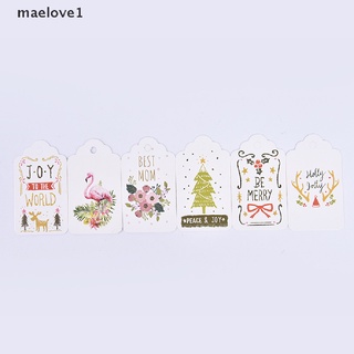[maelove1] 50 etiquetas diy etiquetas de feliz navidad papel de regalo colgar tarjetas de santa claus [maelove1] (5)