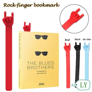 Ly marcapáginas de moda lindo punto de dedo libro marcador suministros de oficina creativo silicona Simple gesto de roca/Multicolor