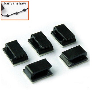 banyanshaw nuevo 10x cable de alambre de coche soporte de cable de lazo clips fijador organizador caída adhesivo abrazadera co
