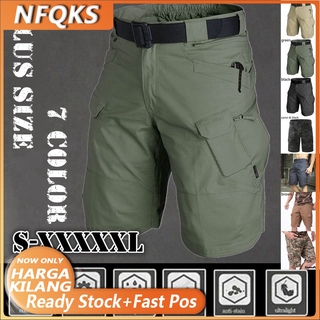 Nfqks stockimpermeable táctico Cargo pantalones cortos para hombre militar ejército de carga combate camuflaje pantalones