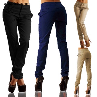 (auspiciounm) más el tamaño de la cintura media harén de las mujeres casual pantalones delgados rectos pantalones largos en venta