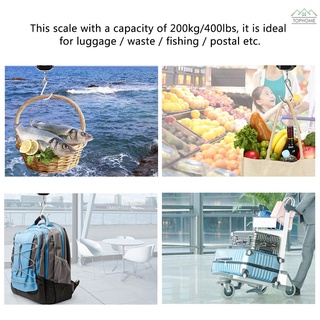 Weiheng - báscula para colgar equipaje electrónico Digital, 200 kg, 440 libras, capacidad de peso con pantalla LCD retroiluminada (4)
