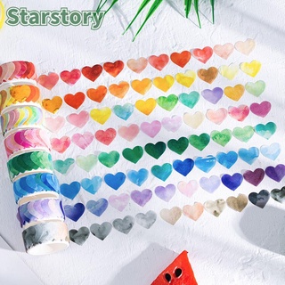 starstory 100 unids/rollo artesanía washi cinta linda scrapbooking pegatinas enmascaramiento cintas diy autoadhesivas cintas decorativas en forma de corazón etiqueta engomada de papel (1)