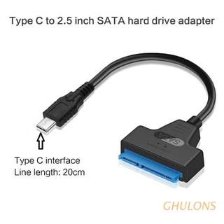 GHULONS USB 3.0/2.0/Tipo C A 2.5 Pulgadas SATA Disco Duro Adaptador Cable Convertidor Para 2.5 " HDD/SSD
