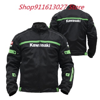 Kawasaki Hombres Chaqueta De Motocicleta Motocross Carreras Trajes Transpirables Chaquetas Moto Ropa De Abrigo Conducción
