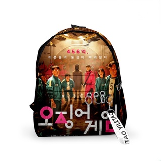 3d Casual mochila calamar juego mochila hombres y mujeres bolsa de estudiante bolsa de la escuela