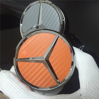 4PCS 75 mm rueda central del coche tapa del cubo insignia emblema para Benz naranja llantas cubierta