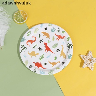 [delicateshwr] 16pcs dinosaurio tema fiesta decoración desechable vajilla plato de papel platos calientes