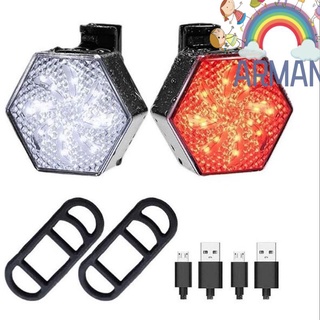 Armanil JOOLEE Wiederaufladbare LED-Fahrradlichter mit USB-Anschluss Fahrradlicht