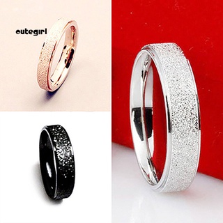 anillo de boda para hombres y mujeres/anillo de acero inoxidable mate joyería regalo para pareja