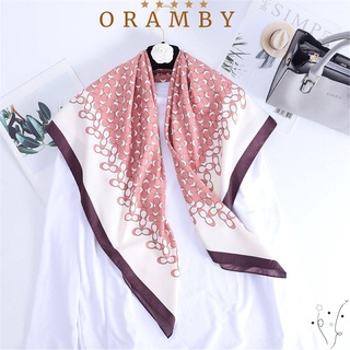 ORAMCURRENT Soft Square Scarf Twill Decoration Accessories Silk Scarf Gift Female Girl Fashion Long Shawl/Multicolor